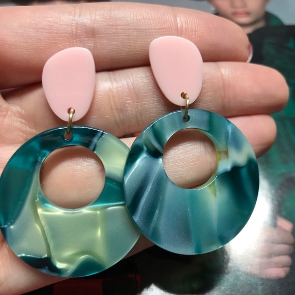 Big Acrylic Earrings - Picture 2 of 3